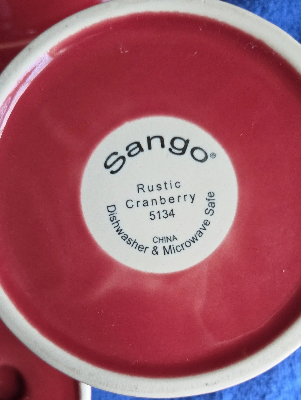 Sango Rustic Cramberry Stoneware